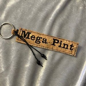 Mega Pint Key Fob-Cork & Hemp Embroidery-Glass Black Pearl-Team Johnny Depp 🍷☠️